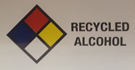 Label - "Recycled Alcohol"